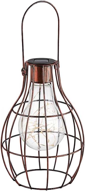 copper effect LED lantern