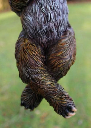 Resin sloth hanging tree ornament
