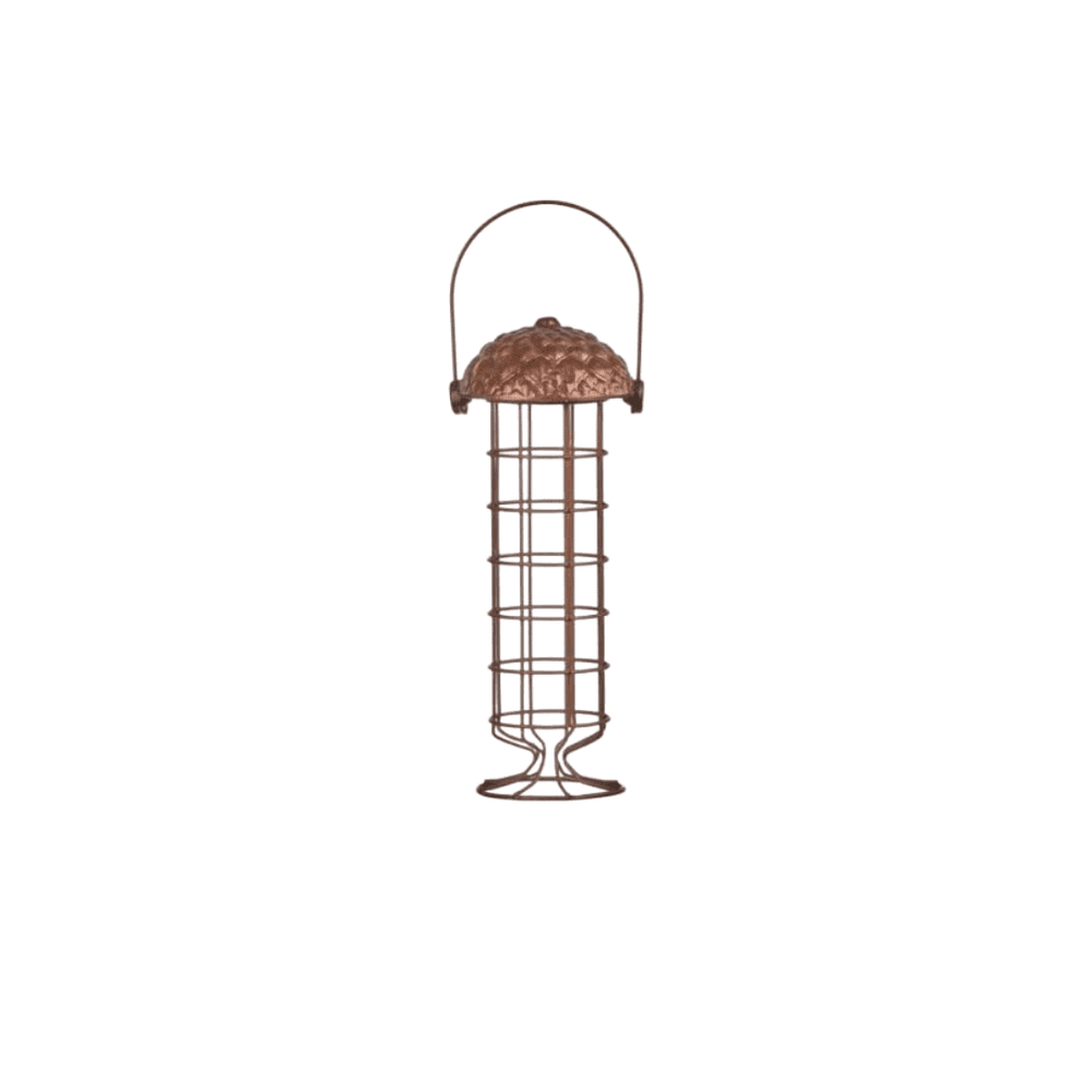 26cm bronze acorn suet ball bird feeder