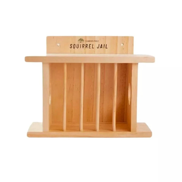Rustic wooden wildlife feeder displayed outdoors