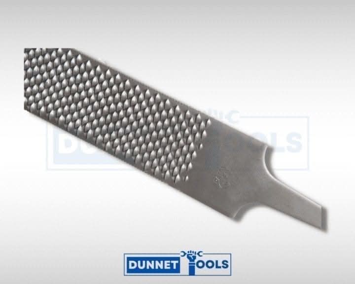 Farriers file with hardened steel blade and soft grip handle