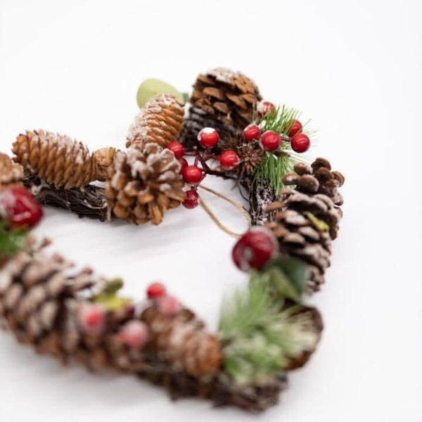 Woodland Christmas wreath with eucalyptus style leaves