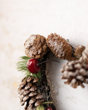 Faux fir and eucalyptus Christmas door decoration