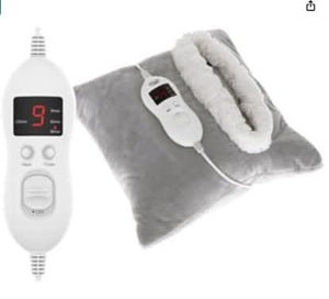 Heated fleece pillow with eight heat settings
