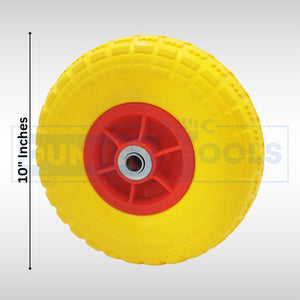 Heavy duty PU foam wheel for garden trolley