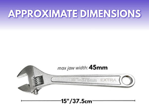Heavy duty adjustable wrench for plumbing.