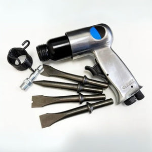 Heavy-duty steel pneumatic hammer for construction tasks.
