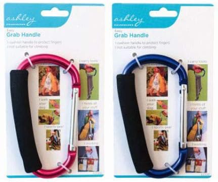 Portable aluminium carabiner for shopping bags