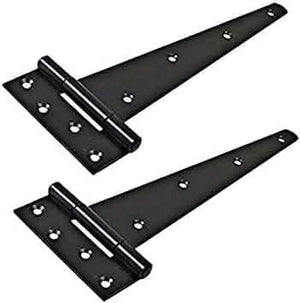 Heavy duty black metal T hinges for garden gates