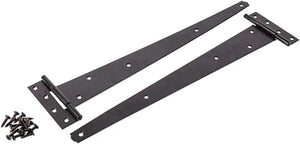 Heavy duty black T hinges for wooden gates