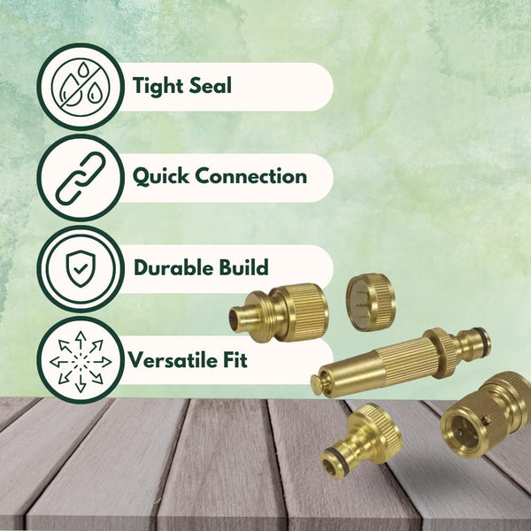 Universal brass garden hose fittings