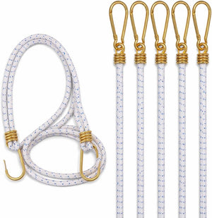Heavy duty bungee cord with secure metal carabiner clips