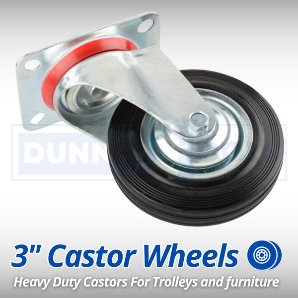 rubber swivel caster wheel