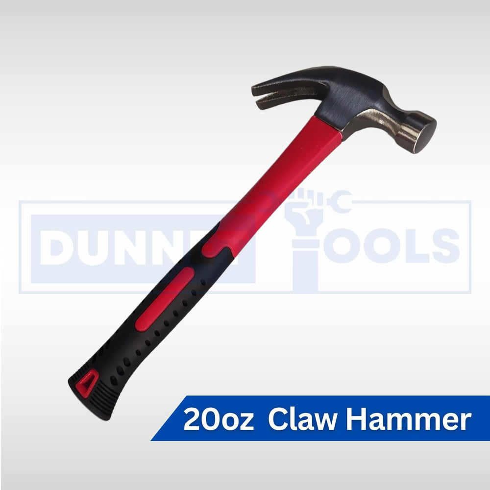 20oz heavy duty claw hammer with fibreglass handle