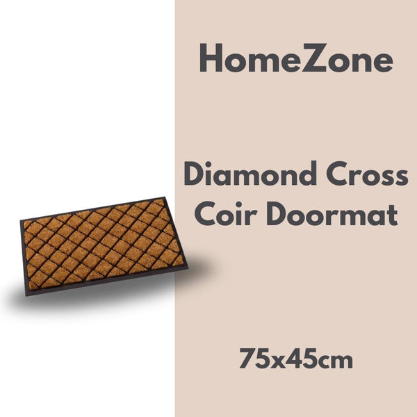 Non-slip coir doormat for front door