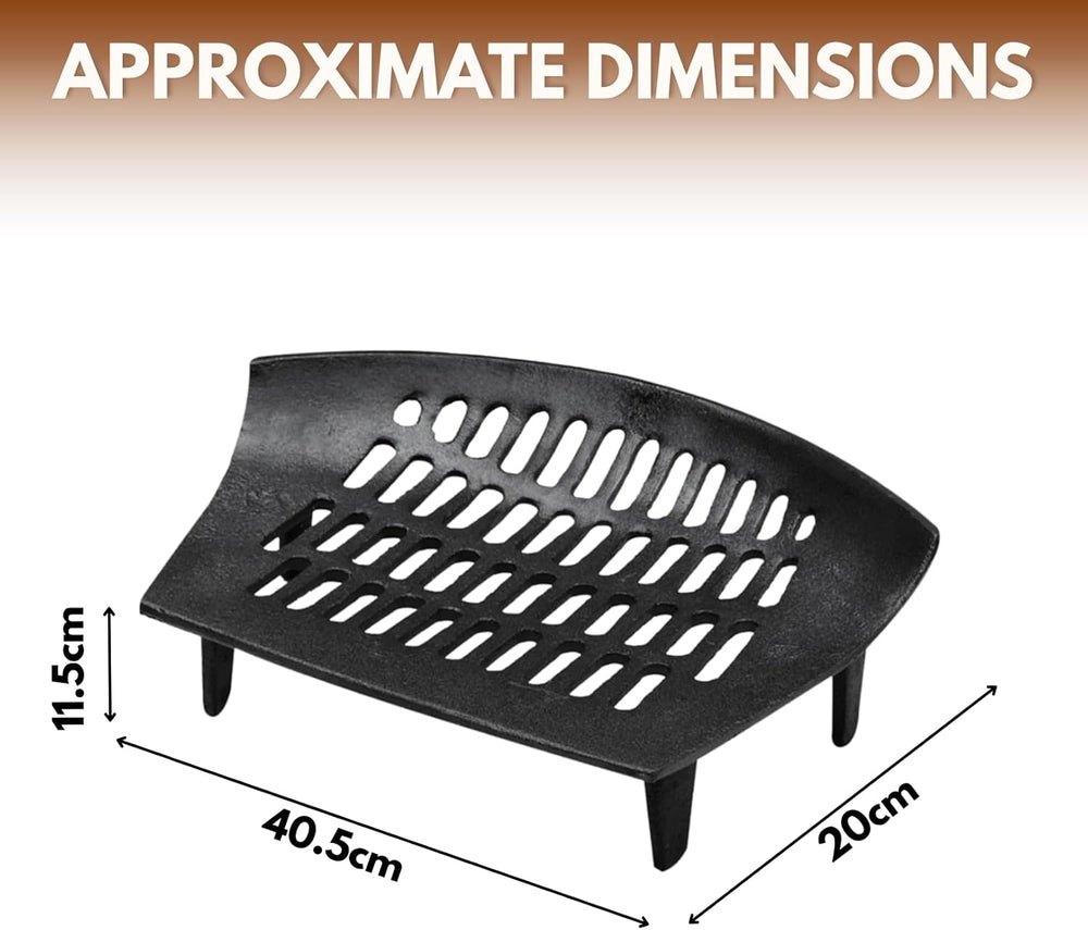 16 inch cast iron fire grate for open fireplaces