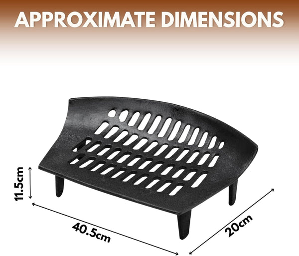heavy duty fireplace grate for wood and coal fires
