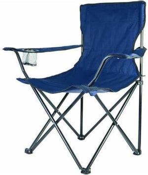 Heavy duty blue folding camping chair