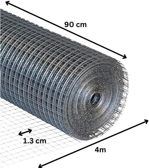 Galvanised square wire mesh roll for outdoor garden fencing