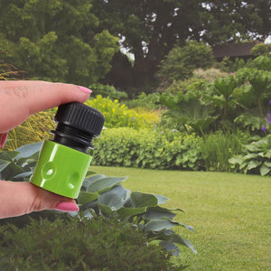 Garden watering connector made from durable ABS plastic.