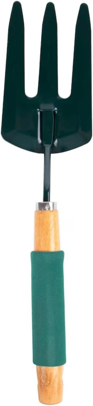 Heavy duty hand garden fork with carbon steel tines