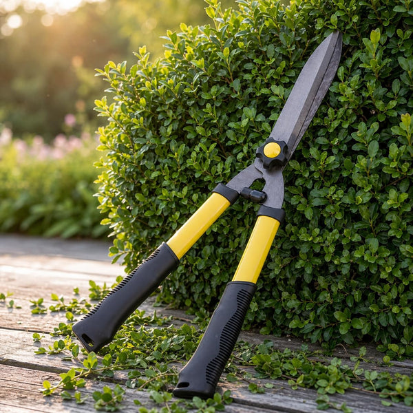 Heavy duty hedge shears with carbon steel blades
