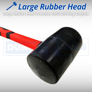 Professional rubber hammer with non-marring head.