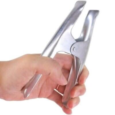 Heavy duty metal sprung clamp shown from side