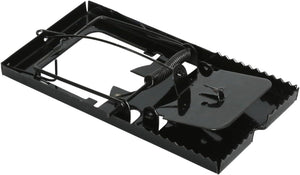 Metal mouse traps suitable for sheds and workshops.