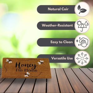 Heavy duty coir mat for indoor outdoor use