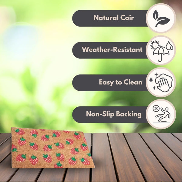 heavy duty coir entrance mat outside home