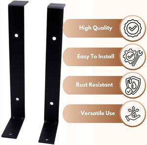 Heavy duty shelf bracket for wooden shelves