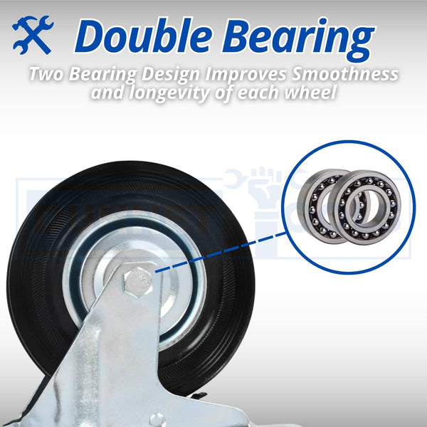 industrial rubber caster wheel