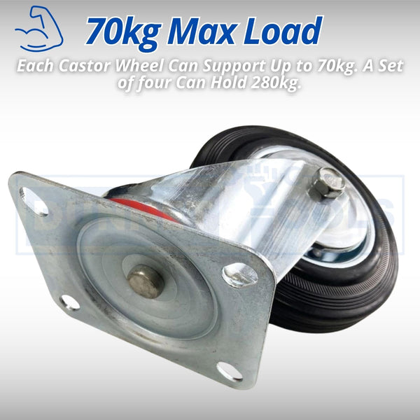 Heavy duty trolley replacement wheel
