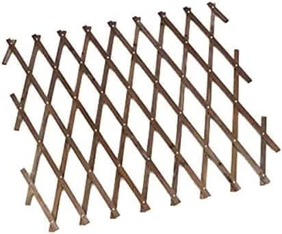 Heavy duty tan wooden expanding garden trellis 1.8 x 0.9m