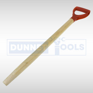 Heavy-duty wooden replacement handle for gardening tools.