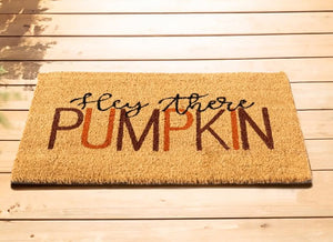 Hey There Pumpkin coir door mat