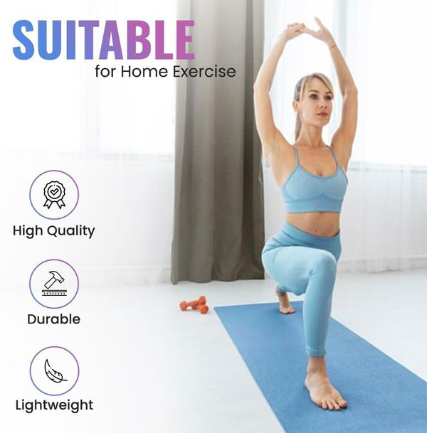 Roll up fitness mat with elastic straps