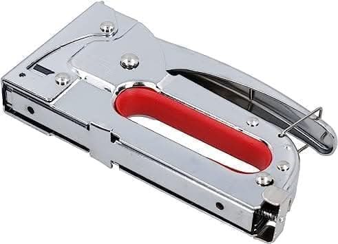 High powered spring action manual staple gun