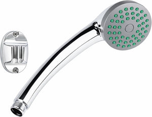 chrome handheld shower head with mounting holder