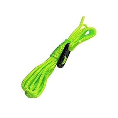 Fluorescent tent ropes with reflective markings for low light