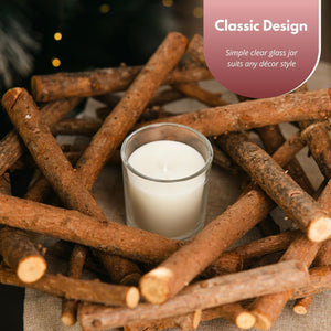 Glass candle jar decoration
