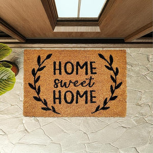 Home Sweet Home coir door mat at front entrance