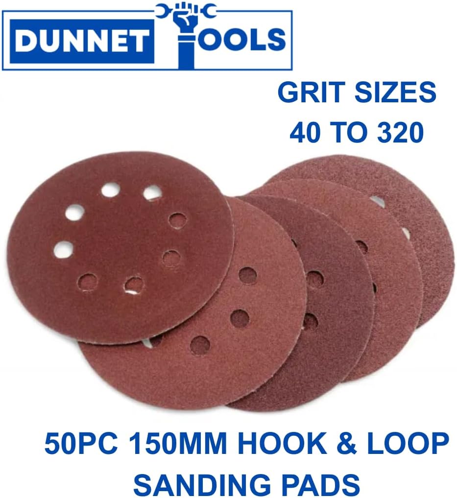 150mm hook and loop sanding discs pack