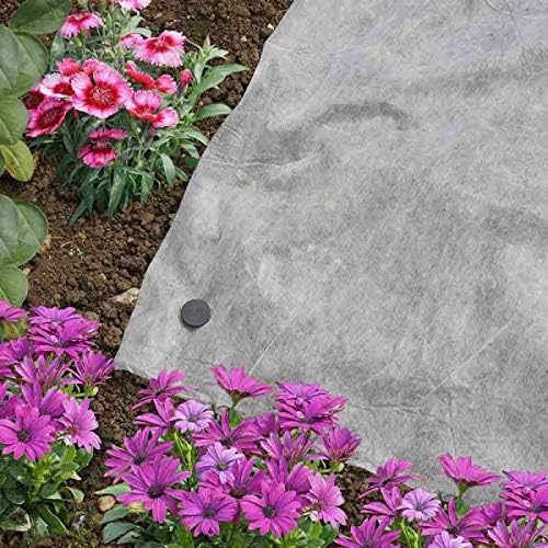 White horticultural fleece roll for winter plant protection.