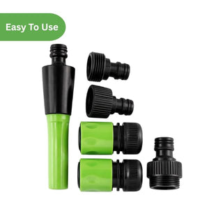 Water stop hose connector fitting