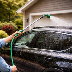 Spray lance for hanging baskets and flower beds