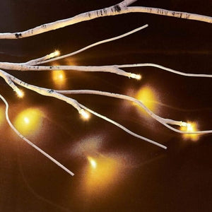 Battery powered garland styled around home decorations