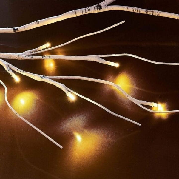 Battery powered garland styled around home decorations