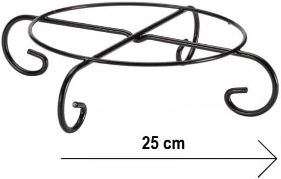 Black metal plant stand for flower pots